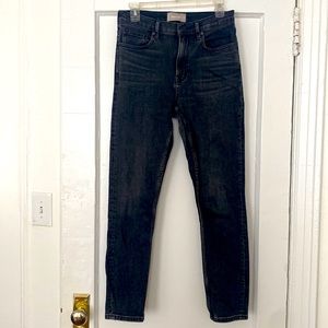 Everlane grey wash high rise skinny jeans size 28